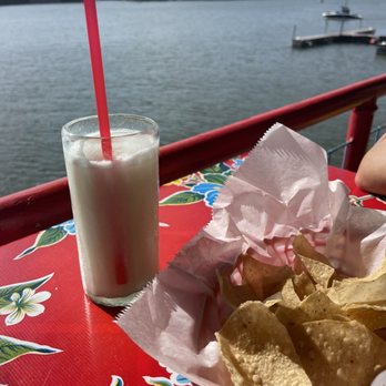 Hula Hut - chips and pina coladaaaaa - Tex-Mex Near Me - Austin, Texas