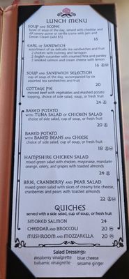 Menu photo 4 English Rose Tea Room Carefree, AZ