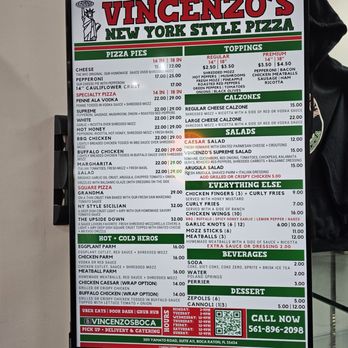 Vincenzo’s - Menu - Pizza Near Me - Boca Raton, Florida Vincenzo’s - Menu - Pizza Near Me - Boca Raton, Florida