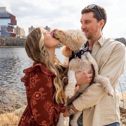 Larson Jewelry Design - Day of proposal - with our dog!