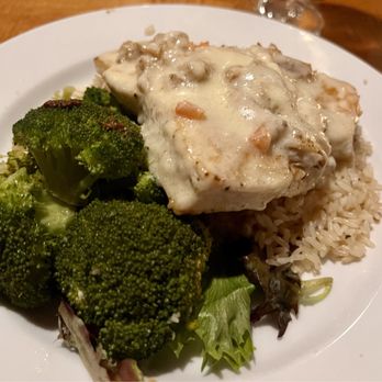 O. C. White's Restaurant - Wahoo fish over rice with broccoli. - Seafood Near Me - St Augustine, Florida