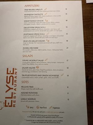 Menu photo 4 Élyse Restaurant San Jose, CA