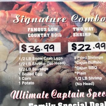 Captain Crab - 02/01/25- Signature Combo. Their 2 years anniversary special was the Famous Low Country Boil  All You Can Eat for $$19.99. - Cajun/Creole Near Me - Clovis, California