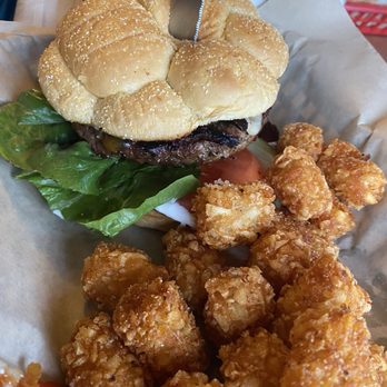 The Cabin Tavern - Mushroom burger and tater tots - Pubs Near Me - Shelton, Washington The Cabin Tavern - Mushroom burger and tater tots - Pubs Near Me - Shelton, Washington