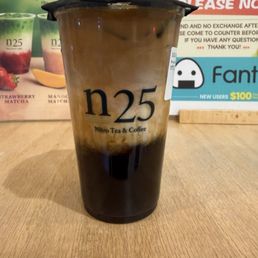 Brown Sugar Boba Espresso Coconut Latte / 黑糖波霸生椰拿鐵 (M) 16oz