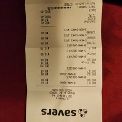 Savers - Receipt