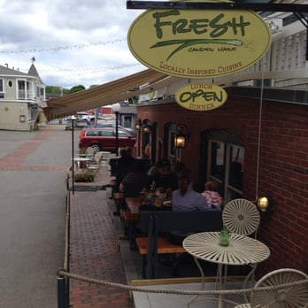Fresh & Co - A little overcast, but a shot of the nice outdoor seating in a mostly pedestrian area. - New American Near Me - Camden, Maine Fresh & Co - A little overcast, but a shot of the nice outdoor seating in a mostly pedestrian area. - New American Near Me - Camden, Maine