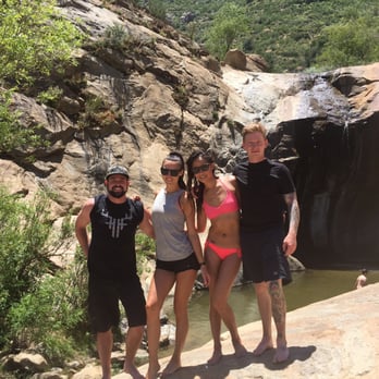 Three Sisters Falls - Very tiny waterfall behind us due to the drought :( - Hiking Near Me - Julian, California Three Sisters Falls - Very tiny waterfall behind us due to the drought :( - Hiking Near Me - Julian, California