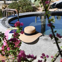 Azure Palm Hot Springs - Free flowing mineral water soaking tubs in the one acre natural oasis