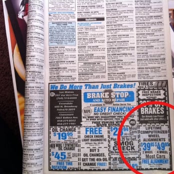 Brake Stop & Auto Repair - RICHARD Said he WILL NOT HONOR coupon and he said "did you see the 'ask for details'?? No where to be found on ad! - Smog Check Stations Near Me - Escondido, California Brake Stop & Auto Repair - RICHARD Said he WILL NOT HONOR coupon and he said "did you see the 'ask for details'?? No where to be found on ad! - Smog Check Stations Near Me - Escondido, California