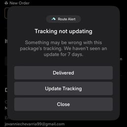 My package tracking app even thinks something is wrong