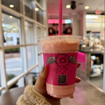 Urban Dripp - Strawberry oat milk - Donuts Near Me - Riverside, California Urban Dripp - Strawberry oat milk - Donuts Near Me - Riverside, California