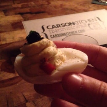 Carson Kitchen - Caviar deviled egg - New American Near Me - Las Vegas, Nevada