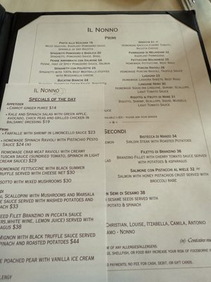 Menu photo 2 Il Nonno Astoria, NY