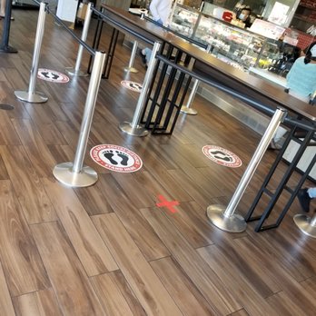 85°C Bakery Cafe-Irvine - Social distancing stickers on the floor. Masks required. Pretty smooth on a Saturday afternoon. Pastries and bread all prepackaged. - Coffee & Tea Near Me - Irvine, California