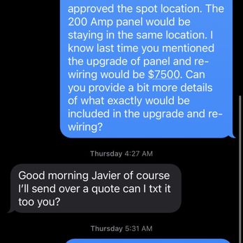Mendez Electrical Maintenance - Convo with Adrian and he stops replying. - Electricians Near Me Mendez Electrical Maintenance - Convo with Adrian and he stops replying. - Electricians Near Me