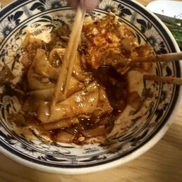 Spicy pork belly dry noodle Spicy pork belly dry noodle
