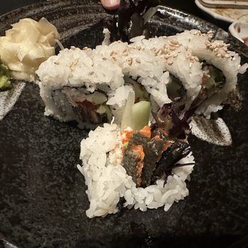Sen Zushi - This was a salmon skin something roll also yummmmm - Japanese Near Me - Victoria, British Columbia Sen Zushi - This was a salmon skin something roll also yummmmm - Japanese Near Me - Victoria, British Columbia