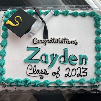 Sam's Club - I'm going to be very clear: This cake was ordered w/Teal & Red. They wrote the name about 6" wide & didn't have Class of 2023. - Wholesale Stores Near Me - Fresno, California