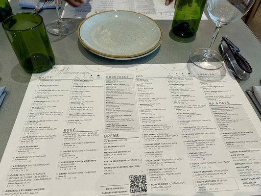 Menu photo 8 Sixty Vines Austin, TX