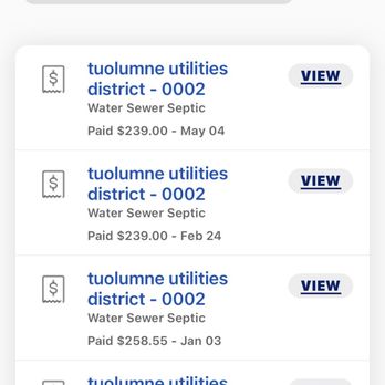Tuolumne Utilities District - This is what TUD charged me, While not living in the house. - Sonora, California Tuolumne Utilities District - This is what TUD charged me, While not living in the house. - Sonora, California