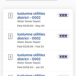 Tuolumne Utilities District - This is what TUD charged me, While not living in the house.