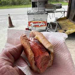 Rochester Hots - Red Dog with mustard.