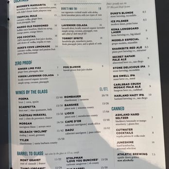 Duke's La Jolla - Menu - New American Near Me - La Jolla, California