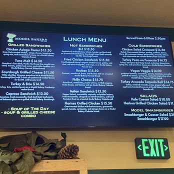The Model Bakery - Lunch menu 12/24 - Bakeries Near Me - Saint Helena, California The Model Bakery - Lunch menu 12/24 - Bakeries Near Me - Saint Helena, California