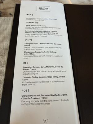 Menu photo 2 Sidecar by the Centurion Lounge Paradise, NV Menu photo 2 Sidecar by the Centurion Lounge Paradise, NV