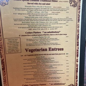 Cedars Mediterranean Cuisine - Menu - Mediterranean Near Me - Canonsburg, Pennsylvania