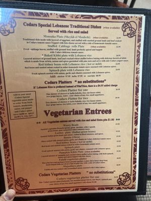 Menu photo 4 Cedars Mediterranean Cuisine Canonsburg, PA