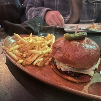 Valentina - French onion soup burger - need I say more? - Seafood Near Me - Encinitas, California Valentina - French onion soup burger - need I say more? - Seafood Near Me - Encinitas, California