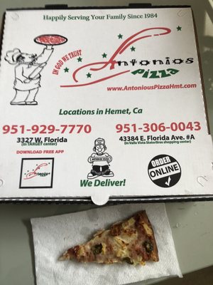 Menu photo 1 Antonios Pizza Hemet, CA