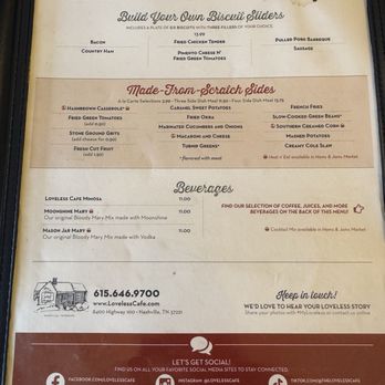 The Loveless Cafe - Breakfast menu - Breakfast & Brunch Near Me - Nashville, Tennessee The Loveless Cafe - Breakfast menu - Breakfast & Brunch Near Me - Nashville, Tennessee