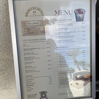 Broken Coffee - Spring Mountain - Menu - Coffee & Tea Near Me - Las Vegas, Nevada
