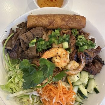 Pho Basil - Combination Vermicelli Bowl, amazingly delicious! - Vietnamese Near Me - Houston, Texas