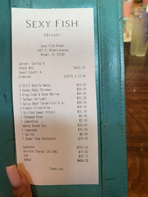 Menu photo 2 Sexy Fish Miami, FL