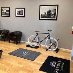 Farmers Insurance - Eric Sanchez - Ride a Farmers Insurance business from home to office to promote to be healthy/ driving less annual mileage on vehicles=lower premiums.