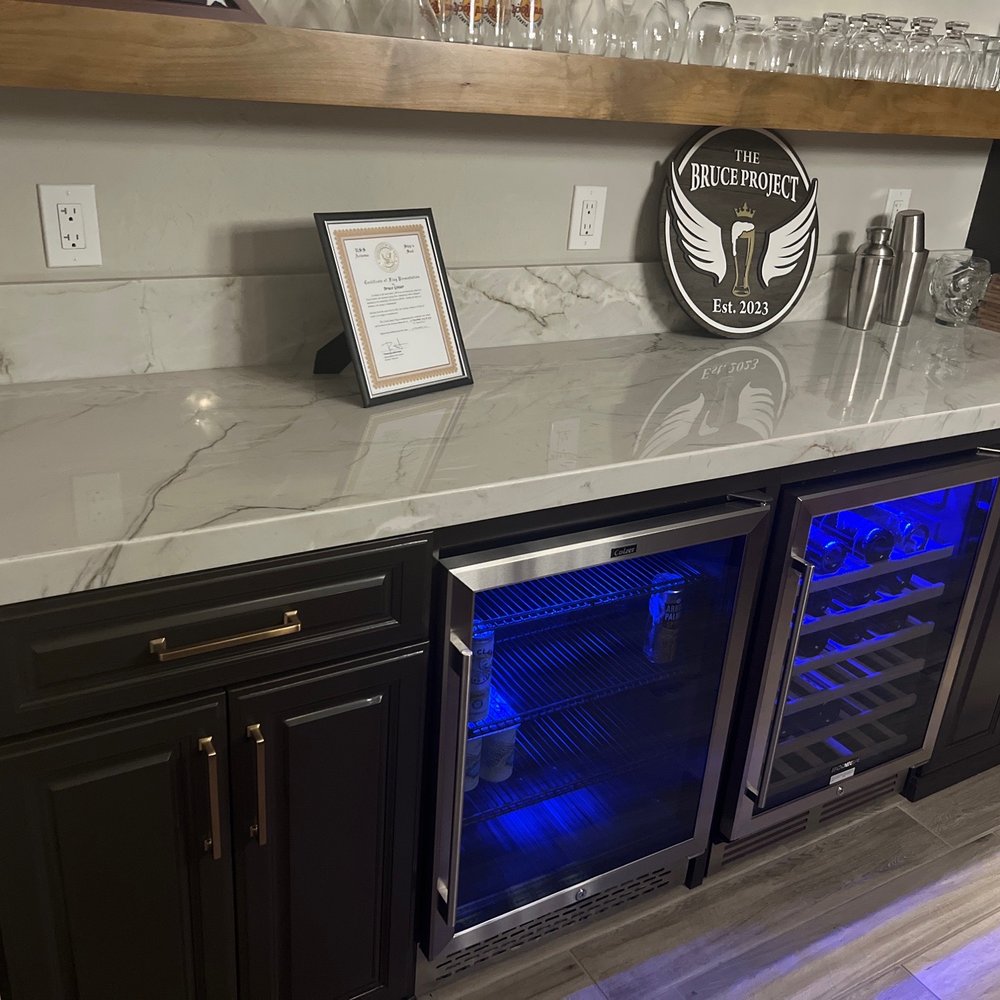 Bar top and back splash