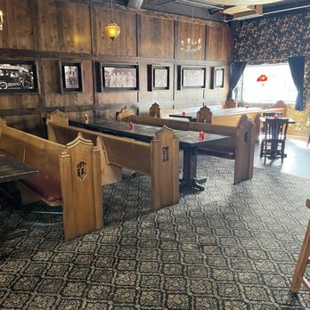 Cornish Pasty Co - Church seats are a wonderful touch. - British Near Me - Flagstaff, Arizona