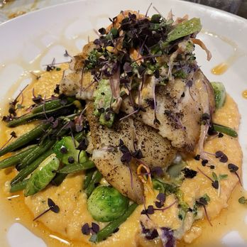 North Beach Fish Camp - Flounder special with grits - New American Near Me - Neptune Beach, Florida