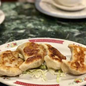 Jade Garden - Pot Stickers - Also part of the Sichuan Family Dinner. These were massive, chewy and porky. Hot fatties! - Chinese Near Me - Napa, California