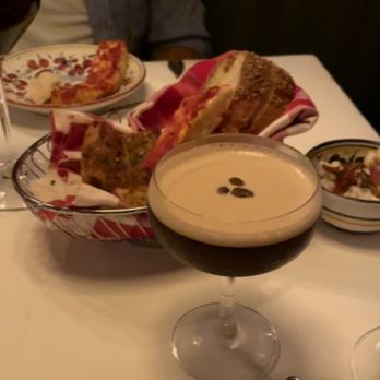 Carbone - Espresso martini, bread - New American Near Me - Miami Beach, Florida Carbone - Espresso martini, bread - New American Near Me - Miami Beach, Florida