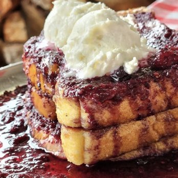 Blair Mountain Biscuit - Stuffed French toast to die for!  The Berry compote with the cream cheese frosting makes this taste like dessert for breakfast! - American Near Me - Blackwood, New Jersey
