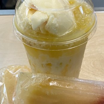 Rosepados - Mango raspado with vanilla ice cream Strawberry-Pineapple paletas - Shaved Ice Near Me - Phoenix, Arizona