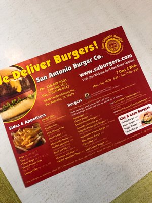 Menu photo 2 San Antonio Burger San Antonio, TX