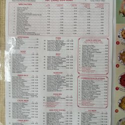 Chan's Chinese Restaurant - Menu