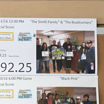Mountain Room Escapes - First place 192.25 - Escape Games Near Me - Big Bear, California Mountain Room Escapes - First place 192.25 - Escape Games Near Me - Big Bear, California