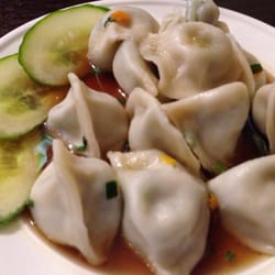 Sambal Kampung - Vegetarian dumplings in broth at Sambal Kampung